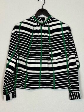 New! Du Paradis Zoe Cropped Longsleeve Shirt - 100% Cotton - Size XS